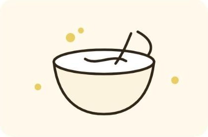 Ilustração de uma taça de iogurte Origem Viva